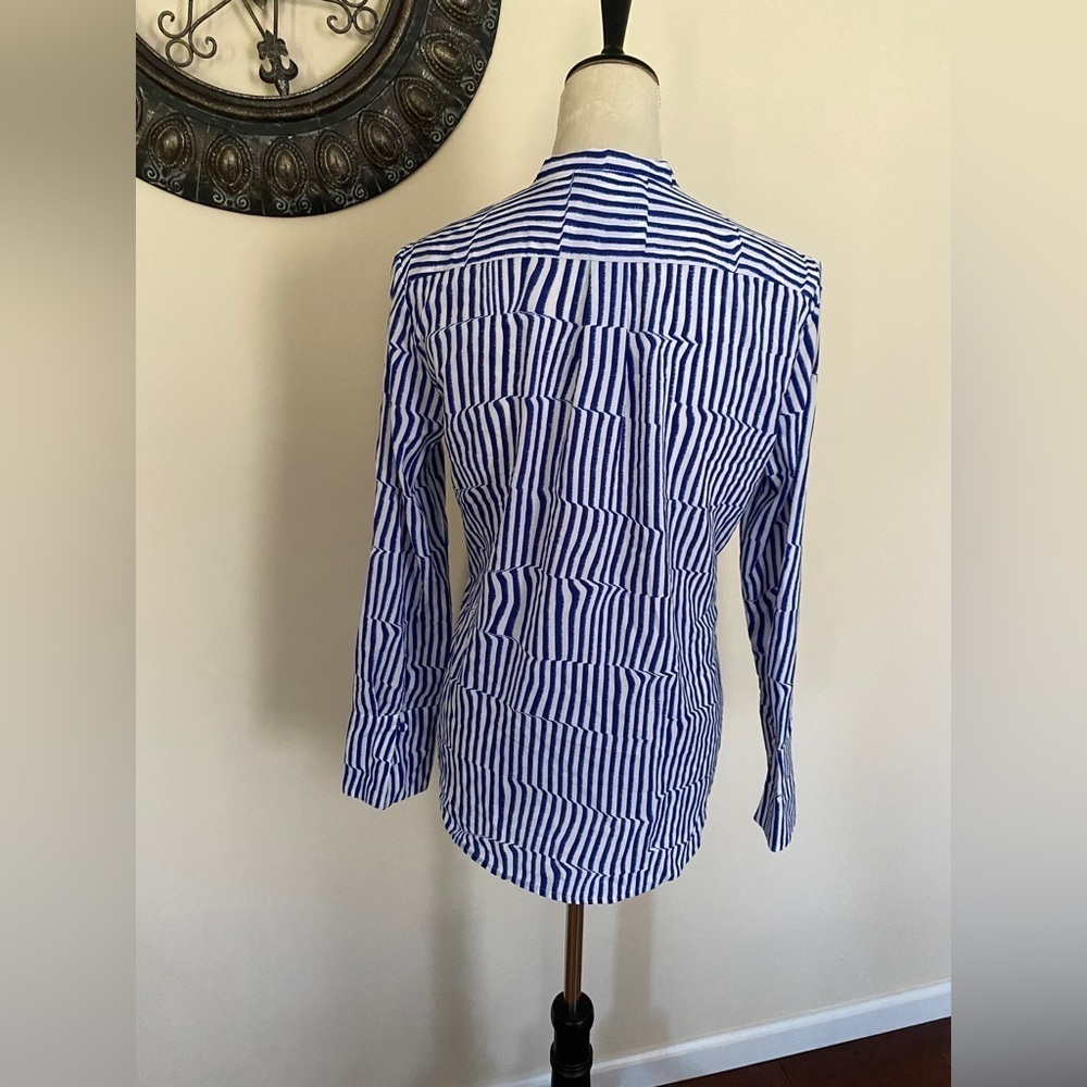 NWOT Banana Republic Women’s Tie Front Ruffled Button Up Dress Blouse - Picture 5 of 6